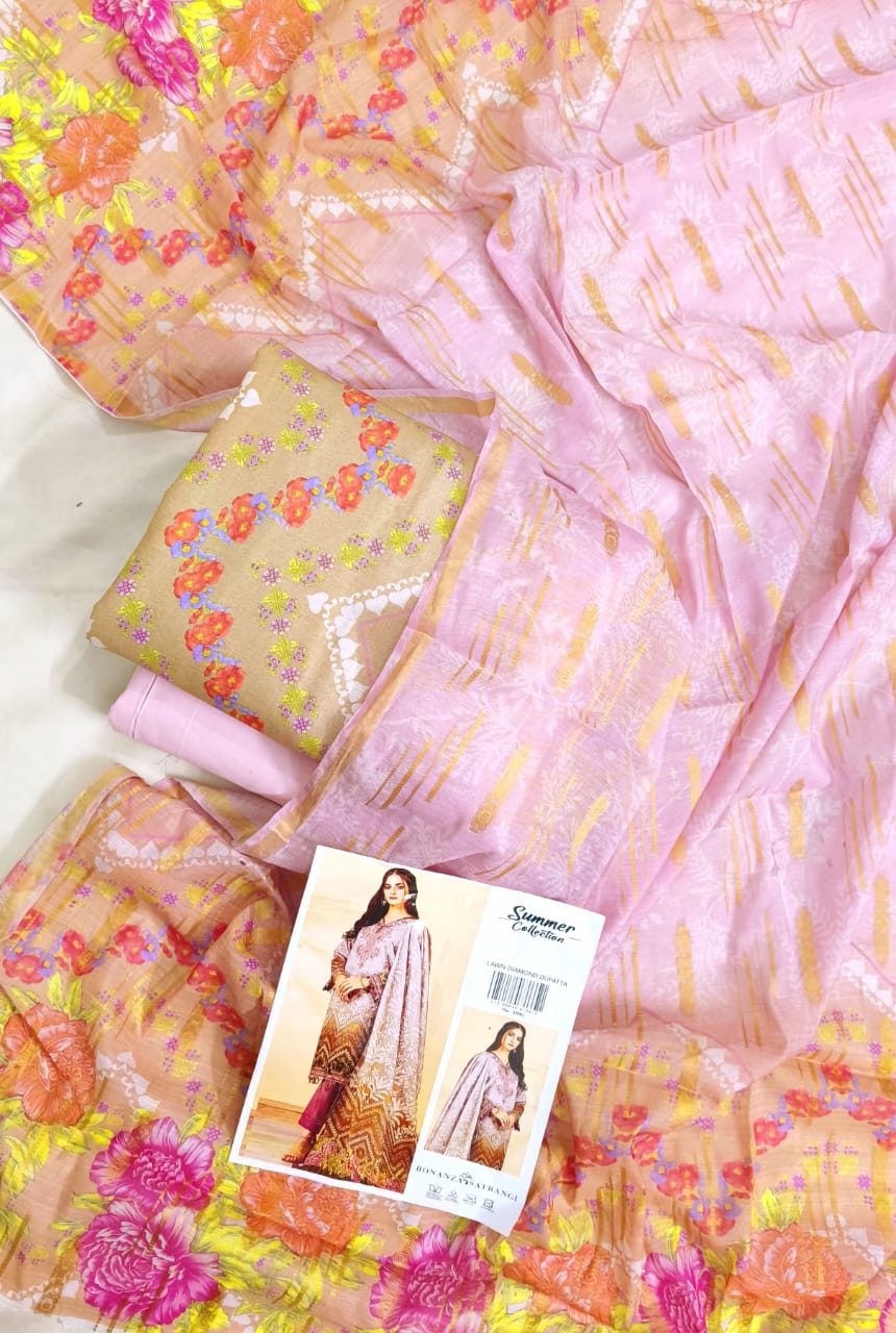 Bonanza Satrangi Digital Printed Premium 3 pieces Lawn Collection