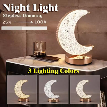 Star & Moon Bedside Touch Desk Lamp