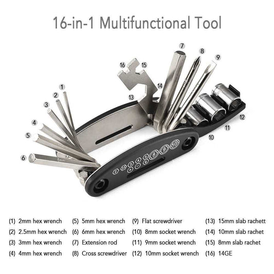 16 in 1 Bike Tool