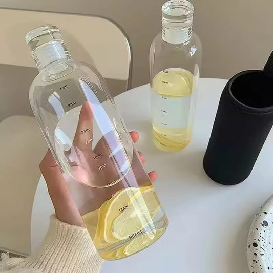 Time Scale Clear Water Bottle Leakproof 500ml / 750ml