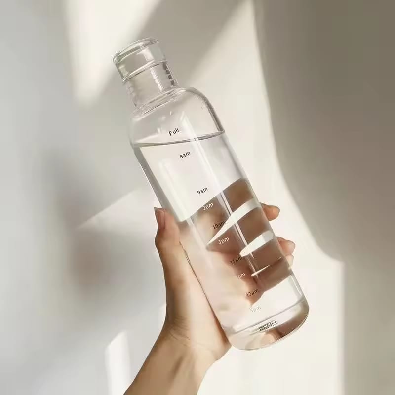 Time Scale Clear Water Bottle Leakproof 500ml / 750ml