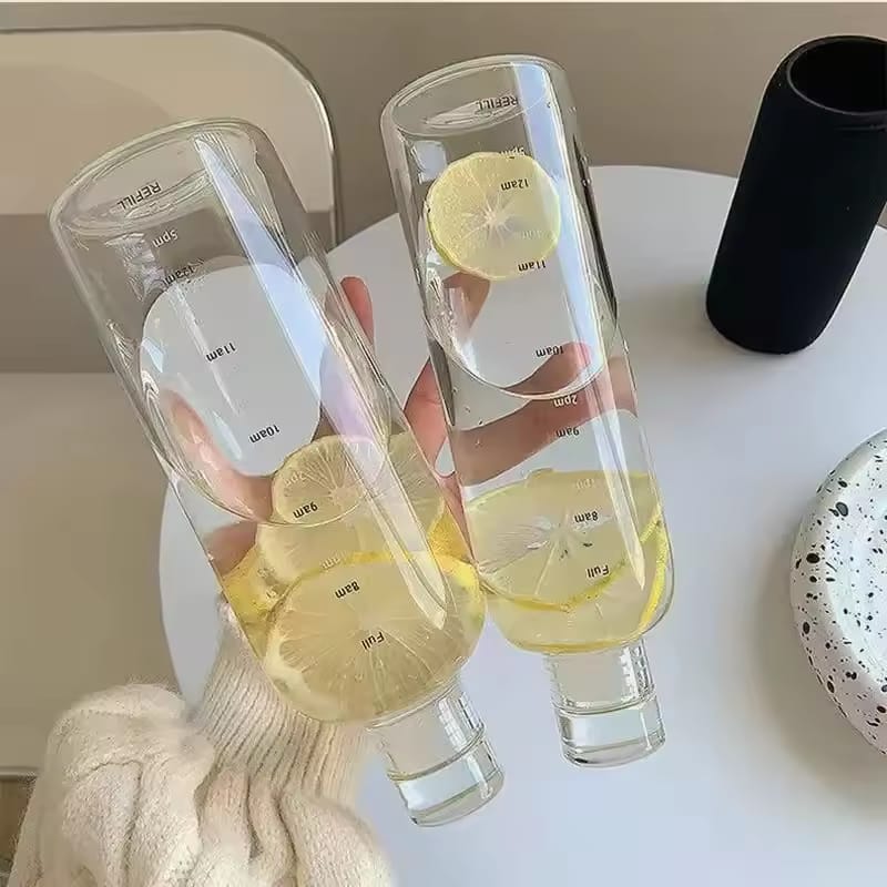 Time Scale Clear Water Bottle Leakproof 500ml / 750ml