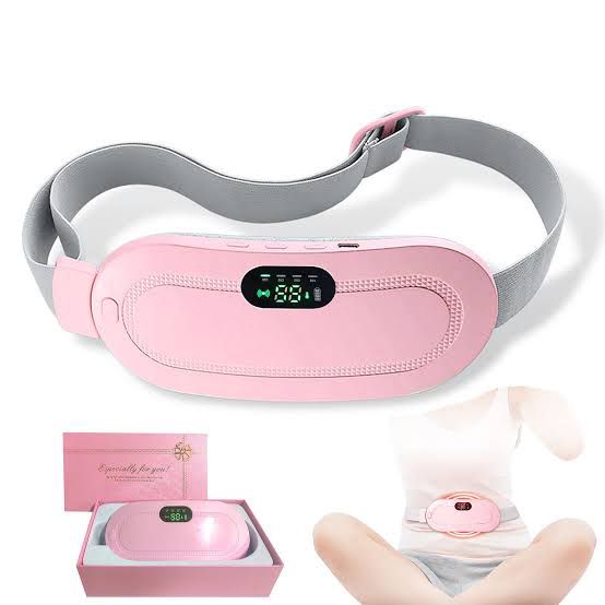 PERIOD CRAMP RELIEF BELT -Portable Menstrual Heating Pad, Heated Belly Belt for Menstrual Cramp Relief with 4 Heat Levels and 3 Modes, Electric Belt Massage for Women and Girls - Period Pain Electric Warming Belt Massager for Women-Massager