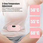 PERIOD CRAMP RELIEF BELT -Portable Menstrual Heating Pad, Heated Belly Belt for Menstrual Cramp Relief with 4 Heat Levels and 3 Modes, Electric Belt Massage for Women and Girls - Period Pain Electric Warming Belt Massager for Women-Massager