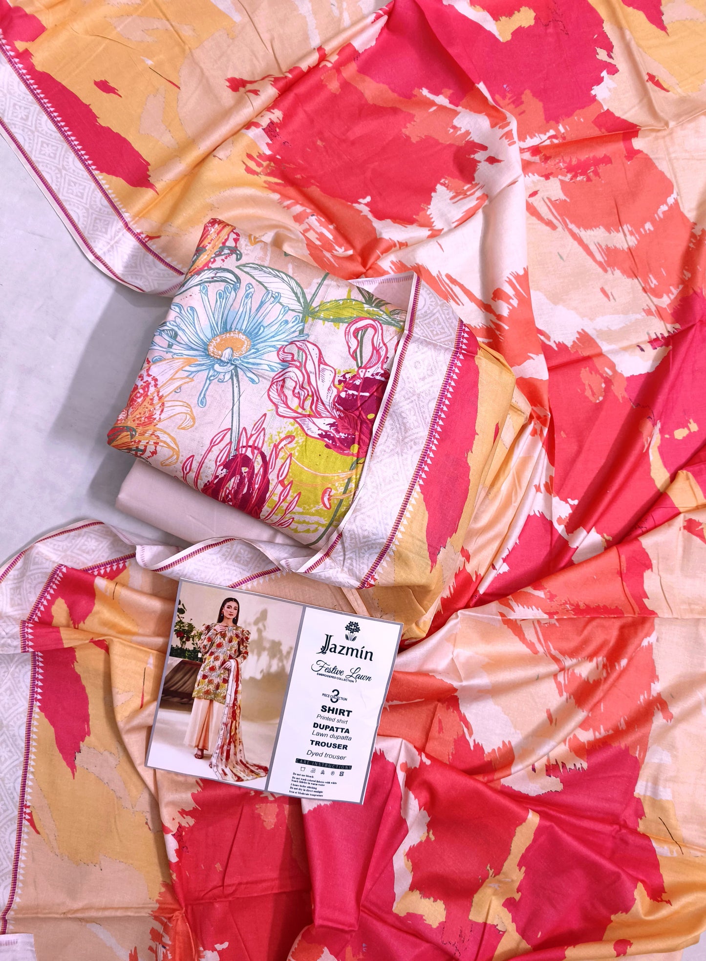 JAZMIN DIGITAL PRINTED PREMIUM LAWN 3PC