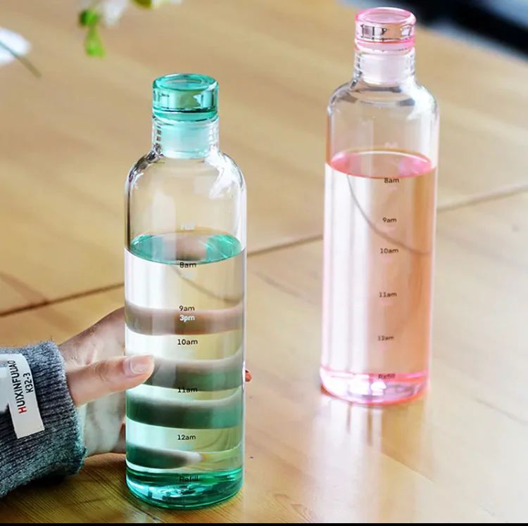 Time Scale Clear Water Bottle Leakproof 500ml / 750ml