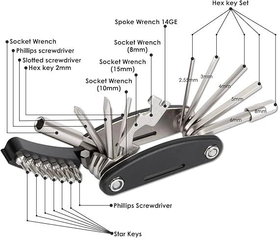 16 in 1 Bike Tool