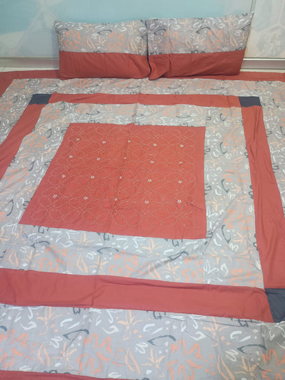 Gold Patch Work Bedsheets