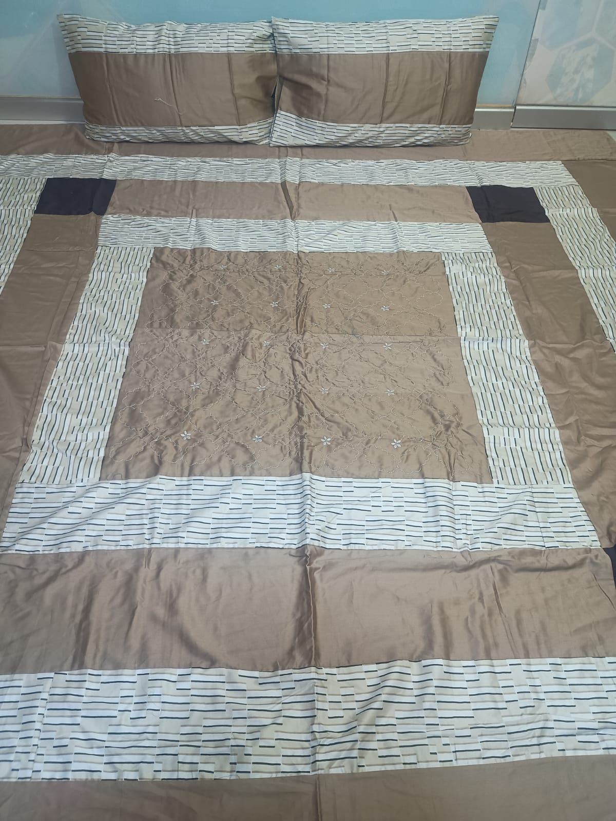 Gold Patch Work Bedsheets