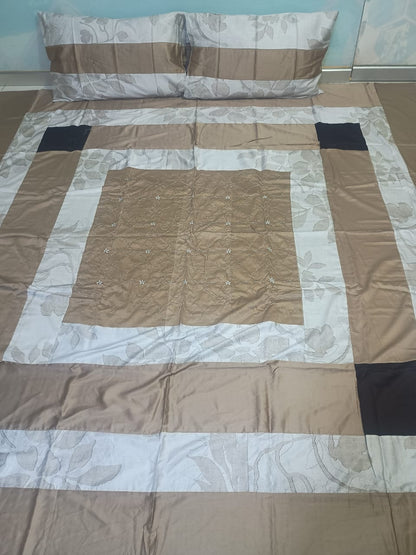 Gold Patch Work Bedsheets