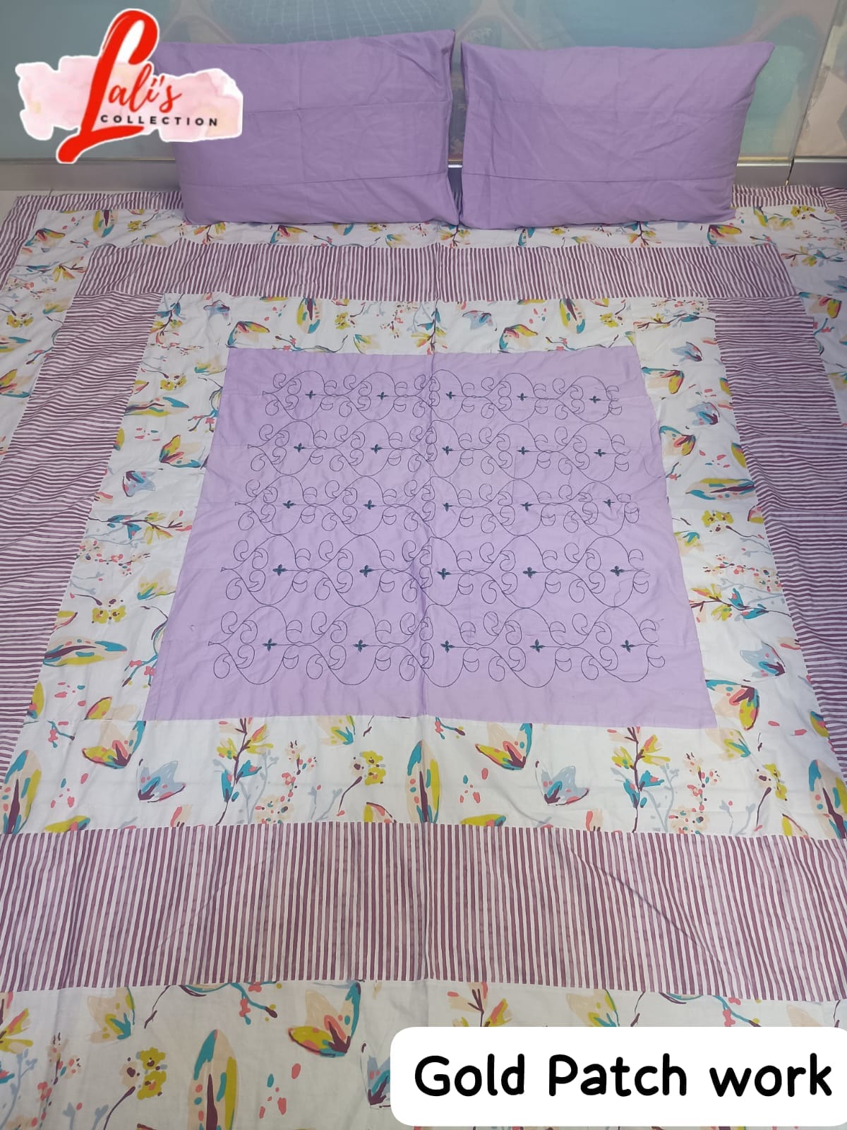 Gold Patch Work Bedsheets