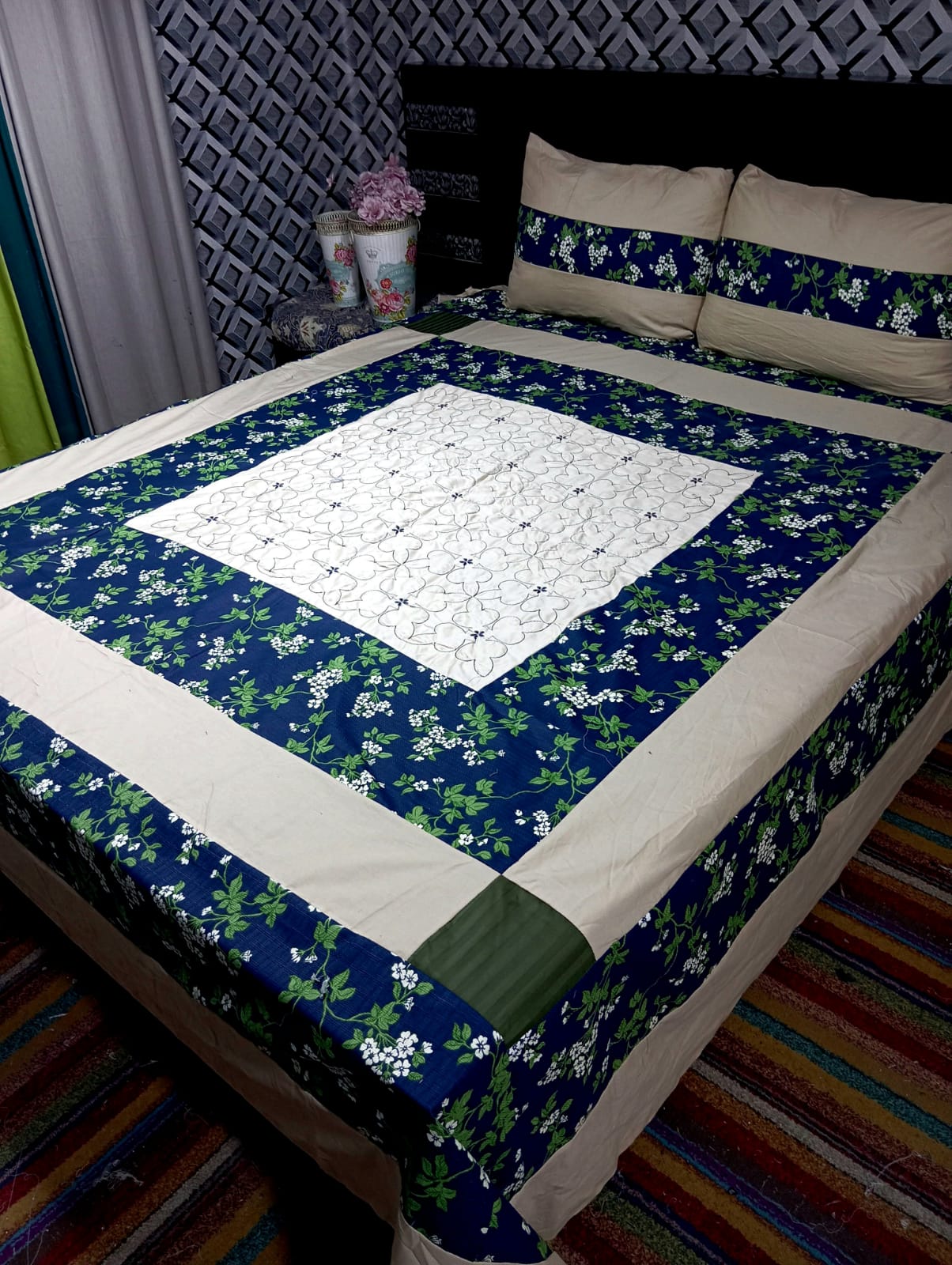 Gold Patch Work Bedsheets