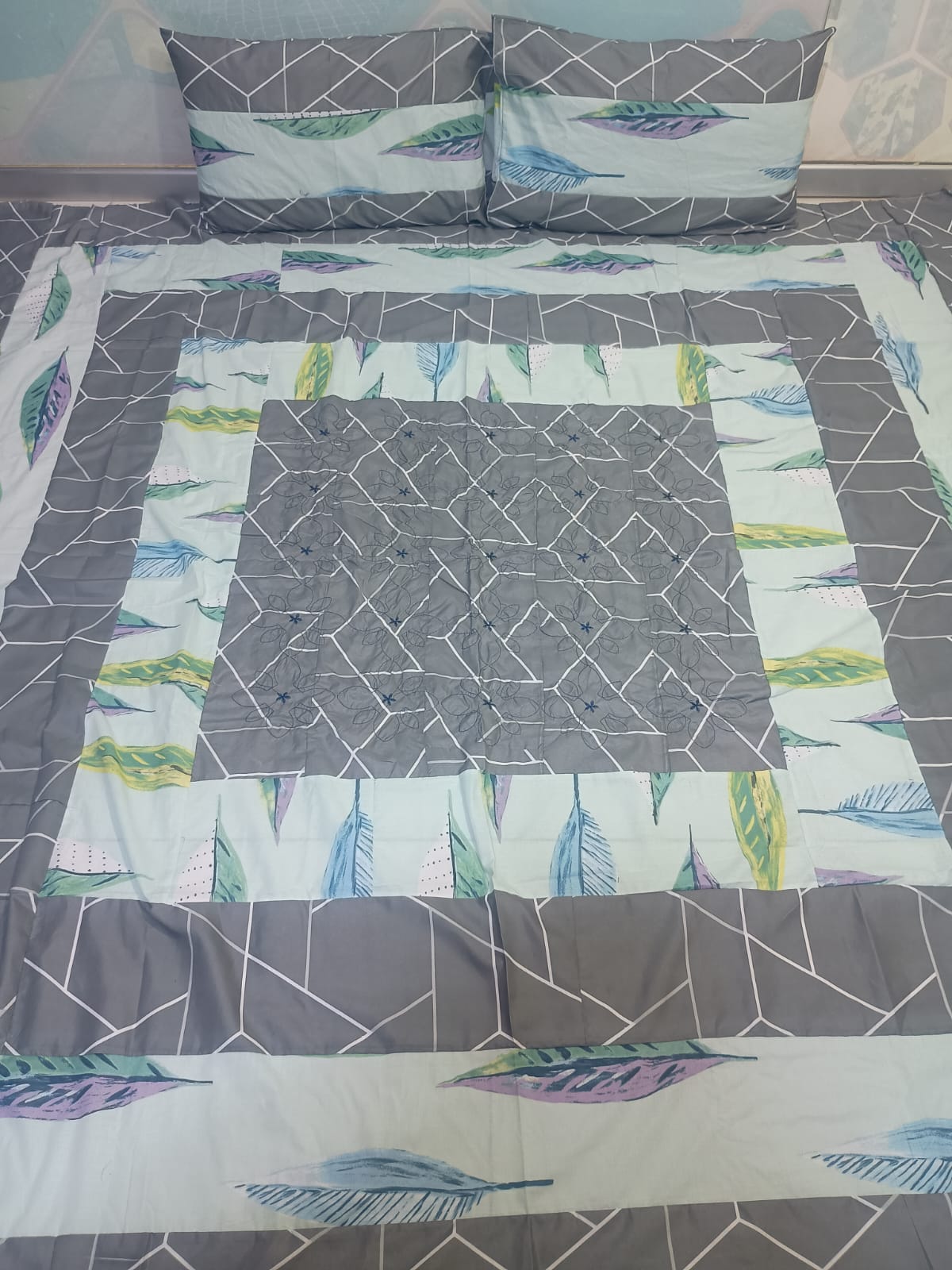 Gold Patch Work Bedsheets