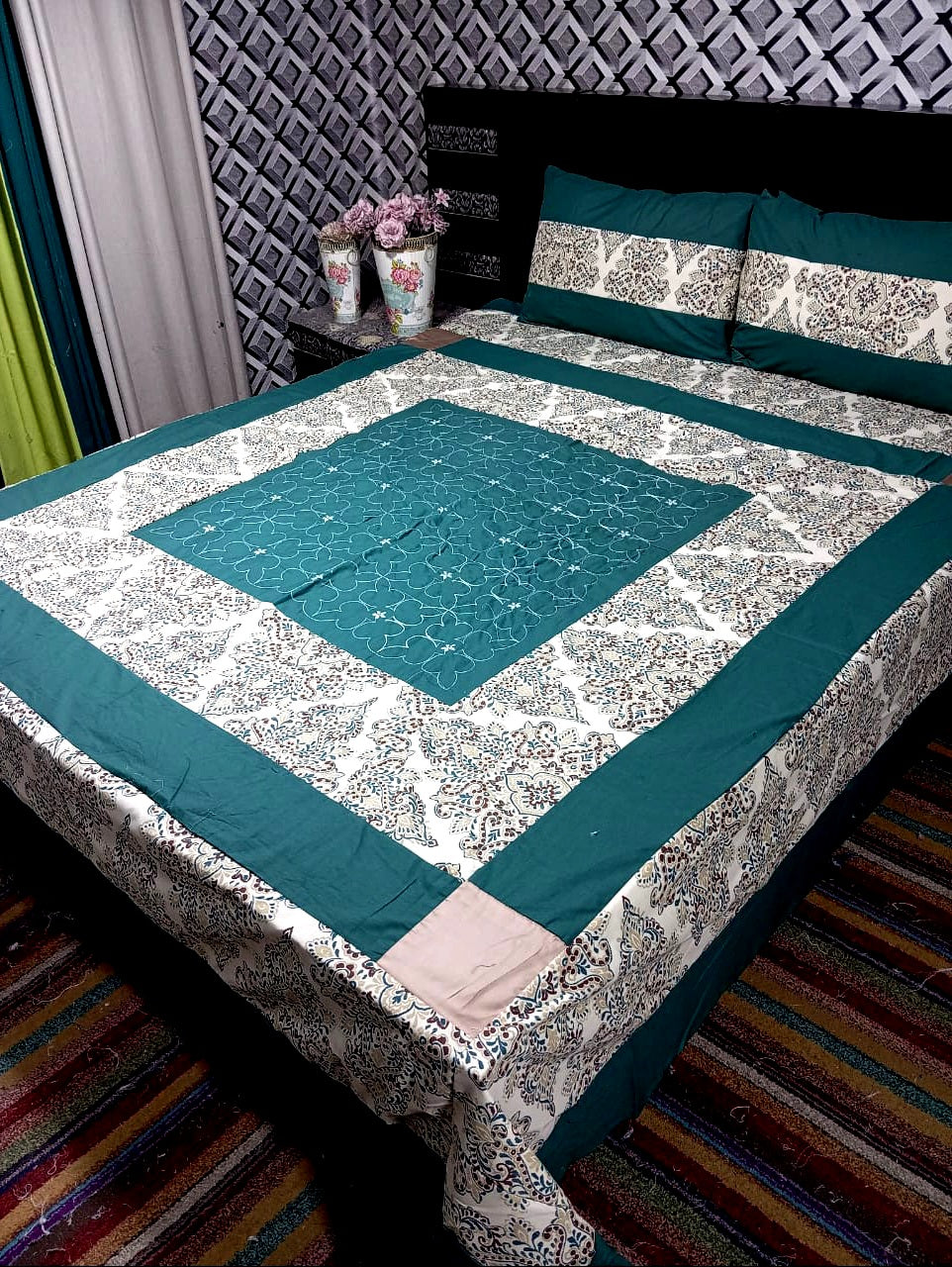 Gold Patch Work Bedsheets