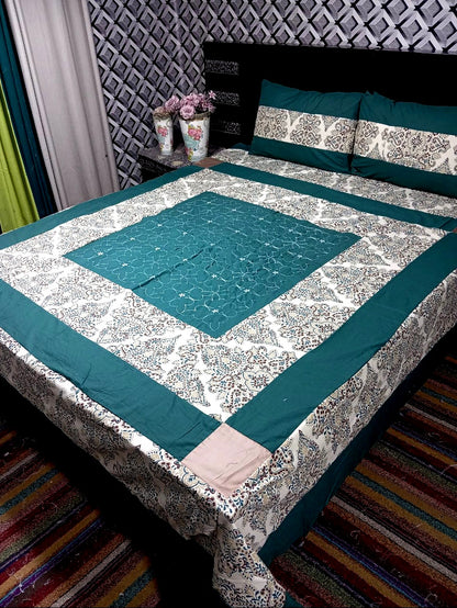 Gold Patch Work Bedsheets
