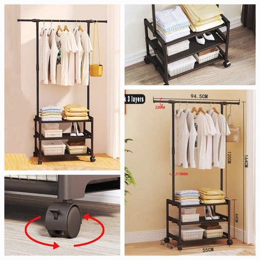 3 Rack Attachable Coat Rack