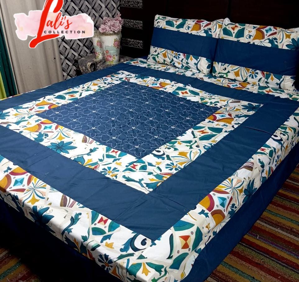 Gold Patch Work Bedsheets