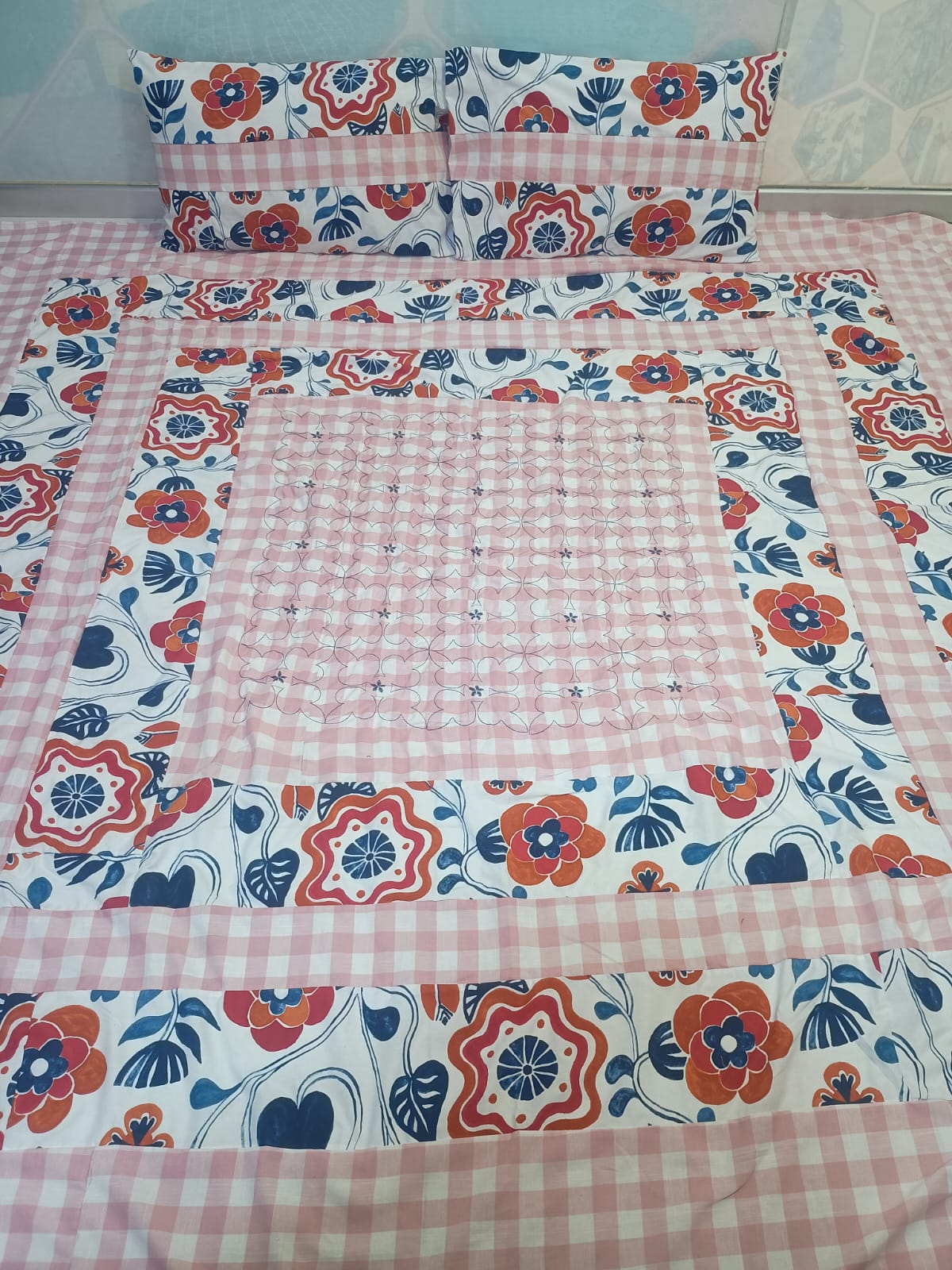 Gold Patch Work Bedsheets